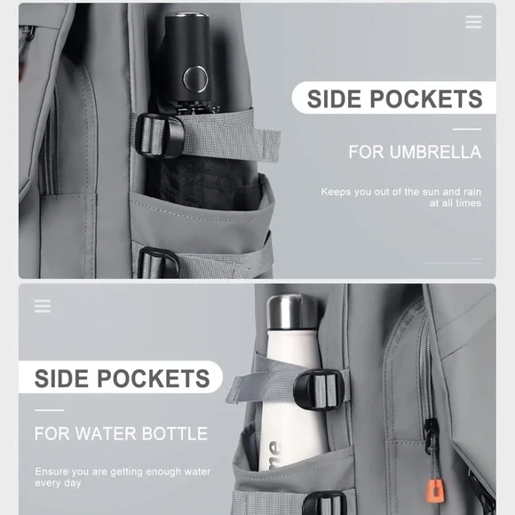 Backpack Waterproof College With Laptop Compartment Aesthetic Anti Theft Travel - Picture 7 of 12